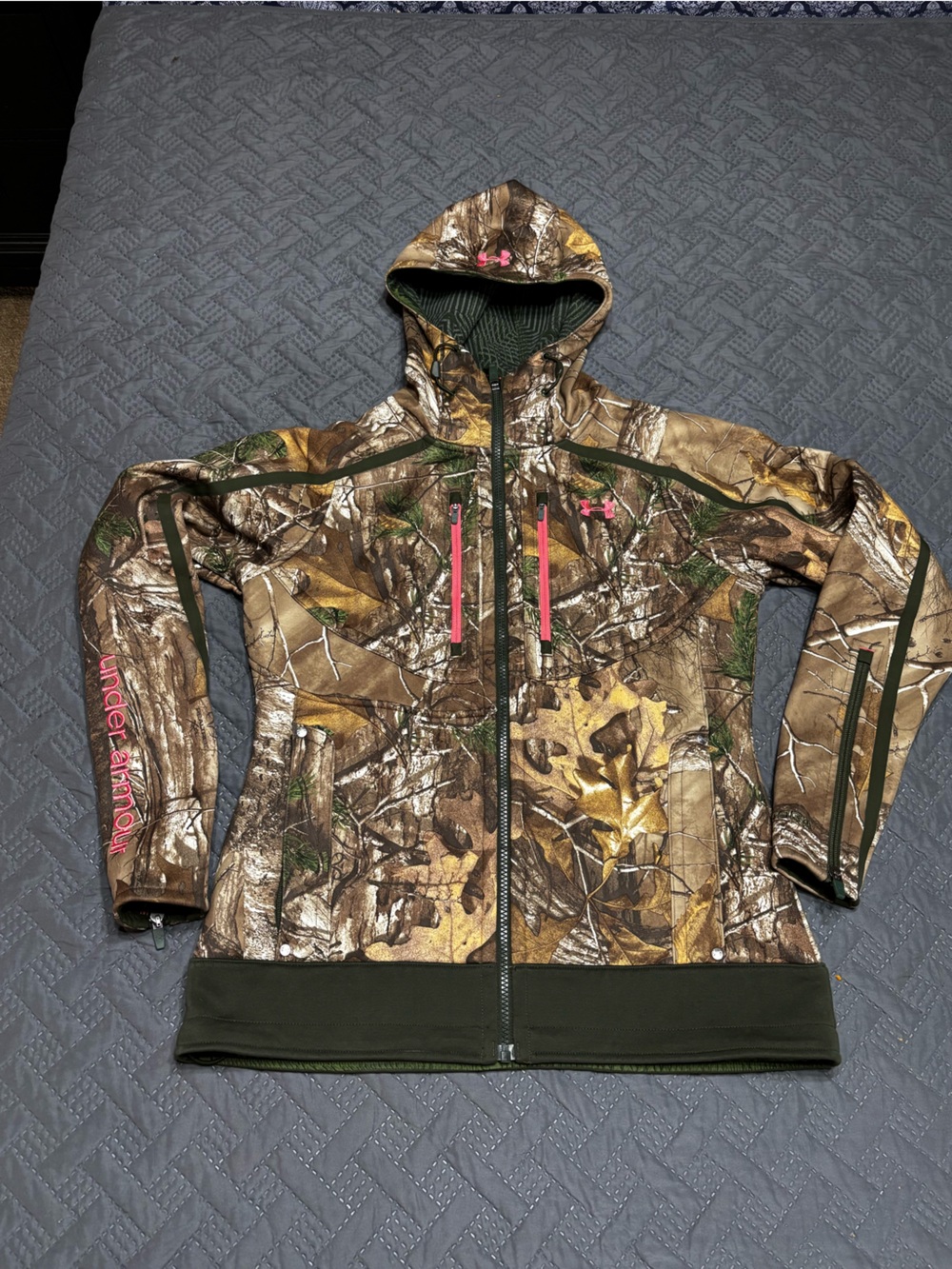 Under Armour Realtree Camo Zip Hoodie with Pink Accents